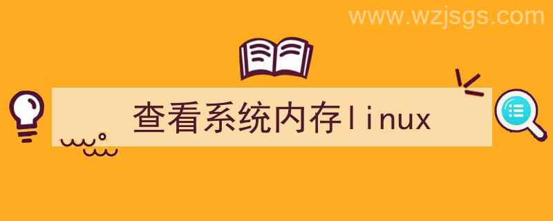 查看系统内存命令（查看系统内存linux）"/