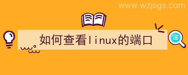 如何查看linux的端口号（如何查看linux的端口）"/