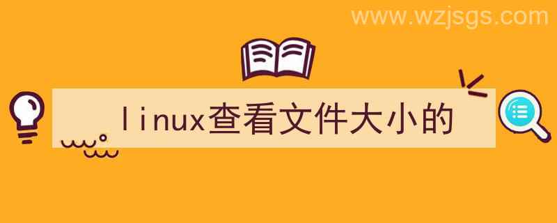 linux查看文件大小的命令（linux查看文件大小的）"/