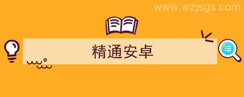 精通安卓和后端（精通安卓）"/