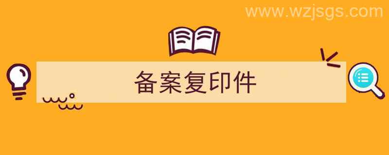 备案复印件可以吗（备案复印件）"/