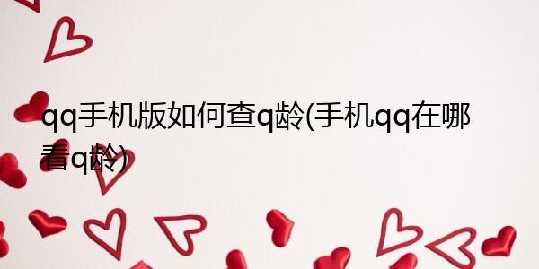 手机qq上怎么查自己q龄 2023新版本qq怎么看q龄